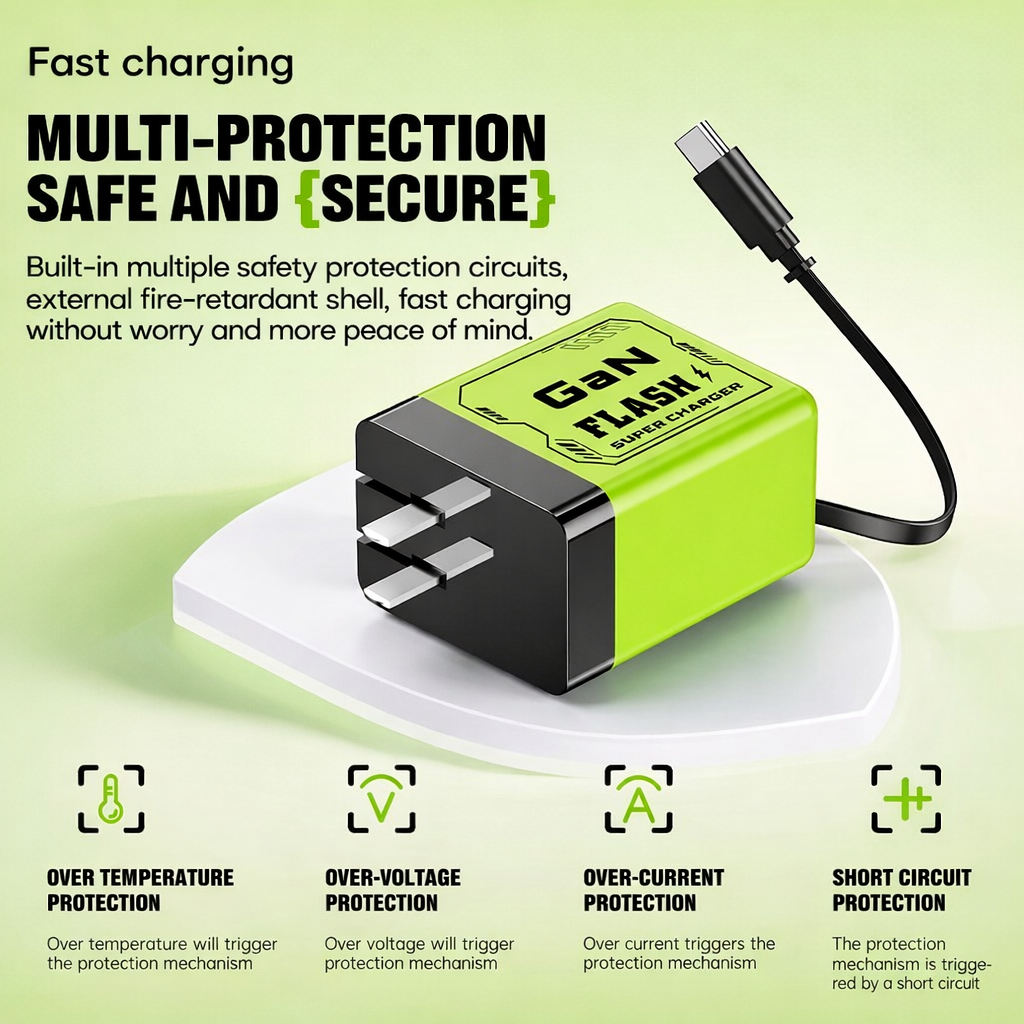 2 In 1 Fast GAN Charger